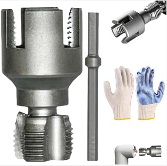 PPR Pipe Threader Kit for 1/2" & 3/4" DN15, DN20 Pipes, Internal & External Thread Cutting Tool, Electric Drill Compatible, DIY Plumbing Repair Tool 3/4"