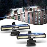 ソーラーライト 屋外 センサーライト 屋外 ソーラー 人感 防水 クリップ式 防犯らいと 2000mAh 3つ点灯モード センサー照明 自動点灯/消灯 ガーデン ガーデン ウォール 壁掛け式 玄関/駐車場/車道/ガレージ 防犯対策 停電・災害時に適用 IP55防水 太陽光発電 電気代0（2点セット 昼白色）