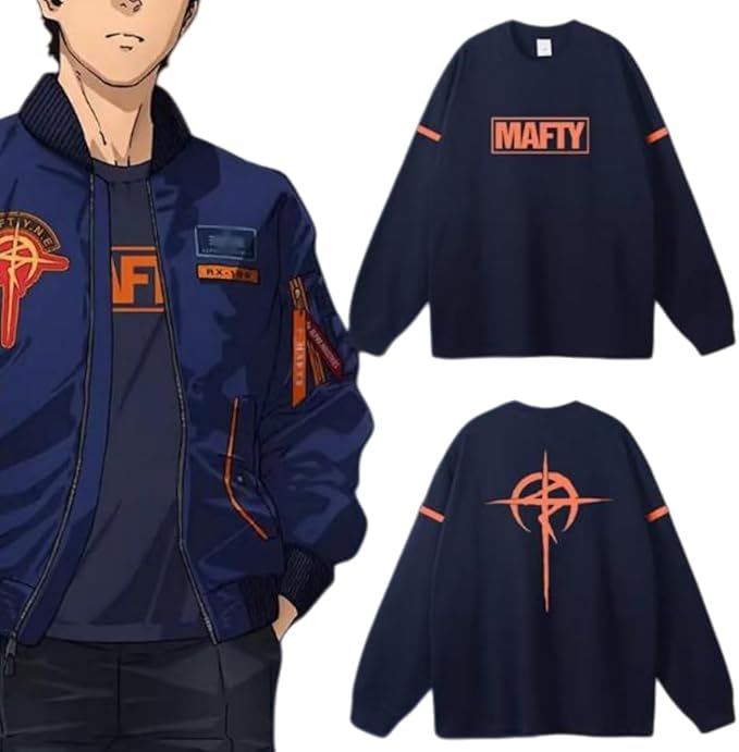 [ブール] 機動戦士ガンダム Tシャツ 半袖 長袖 閃光のハサウェイ T-shirt パーカー トップス 綿 インナーシャツ プルオーバー アウトウェア コスチューム コスプレ衣装 機動戦士ガンダム グッズ 記念服 男女兼用 [並行輸入品]