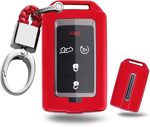 ontto Funda para llavero de TPU con llavero de color rojo