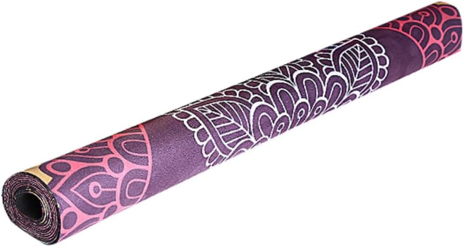 Antiskid Suede Yoga Mat Portable Gym Mat for Fitness Camping Sports Lightweight Non Slip Material Random Pattern