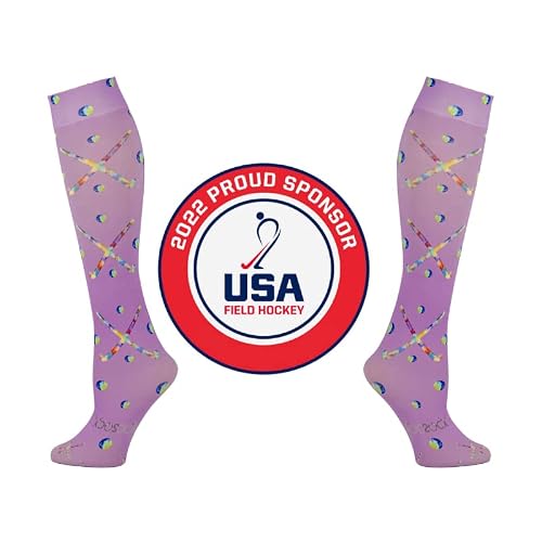 Hocsocx Purple Field Hockey Sticks Unisex Performance Liner Socks, Moisture Wicking, Rash & Blister Protection for Field & Ice Hockey, Soccer, Skiing, Hiking, Boot Sock, Medium - Thumbnail 3