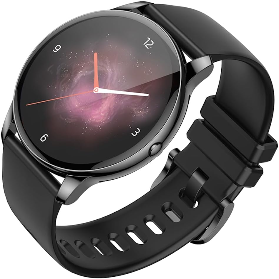 אַנגגאַלד view of Hoco Y10 Smart Watch with abstract watch face
