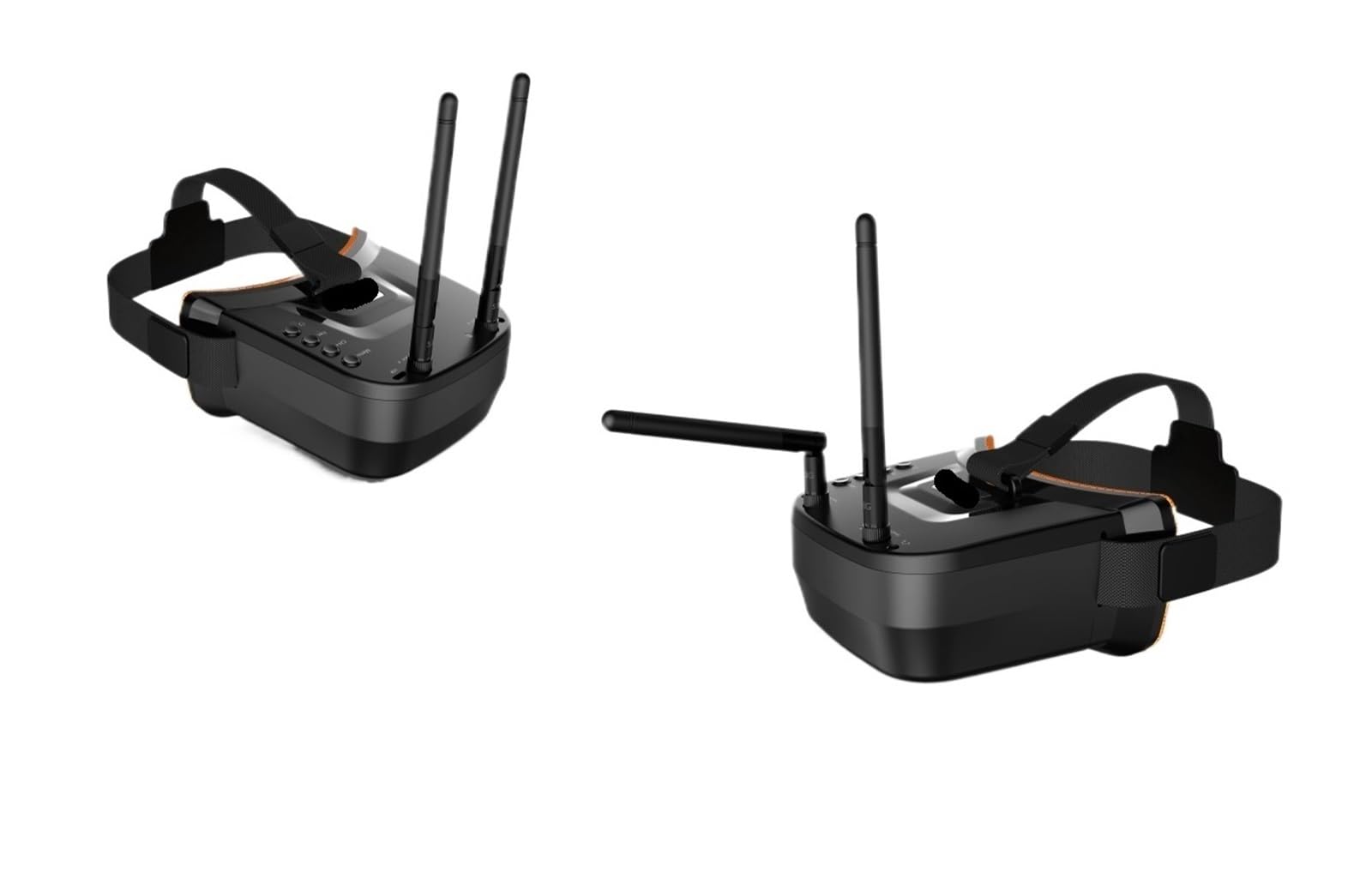 Occhiali FPV VR009 5.8G 40CH, visore video da 3 pollici 480x320, occhiali FPV HD DVR Diversity, compatibili con droni con telecamera(Orange sponge)