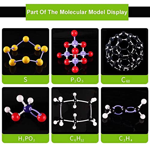 Kit De Estrutura QuíMica,Modelo De Bola Molecular De 928 PeçAs,Com AtôMica/LigaçãO/Nuvem De Carga, K