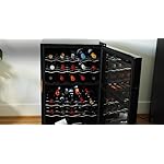 Wine Enthusiast 32-Bottle Dual Zone MAX Compressor Wine Cooler – Freestanding Mini Fridge with Digital Touchscreen, LED Display, Split Storage for Red & White Wines, Matte Black Refrigerator Home Bar - Image 7