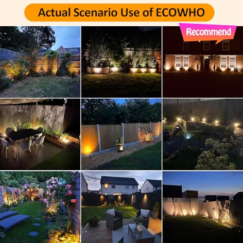 ECOWHO Garden Lights Mains, 27m 8-in-1 LED Outdoor Spotlights with Adapter, IP65 Waterproof Outdoor Spike Lights 12V Low Voltage Garden Lighting 2700K Electric Pathway Lighting for Lawn, Yard, Patio 7 ECOWHO Garden Lights Mains, 27m 8-in-1 LED Outdoor Spotlights with Adapter, IP65 Waterproof Outdoor Spike Lights 12V Low Voltage Garden Lighting 2700K Electric Pathway Lighting for Lawn, Yard, Patio - Image 7