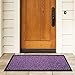Produktbild Meisterei Schmutzfangmatte Türvorleger Brasil Sauberlaufmatte Fußmatte rutschfest, Waschbar, für Innen und Außen Geeignet (Violett, 90x120 cm)