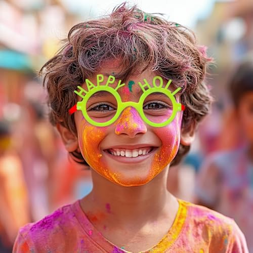 Image of Party Propz Happy Holi Goggles - Set of 6 Pcs, Holi Party Eyewear, Holi Goggles for Kids, Funky Holi Goggles for Women and Men, Colorful Holi Theme Glasses for Holi Festival, Goggles for Holi