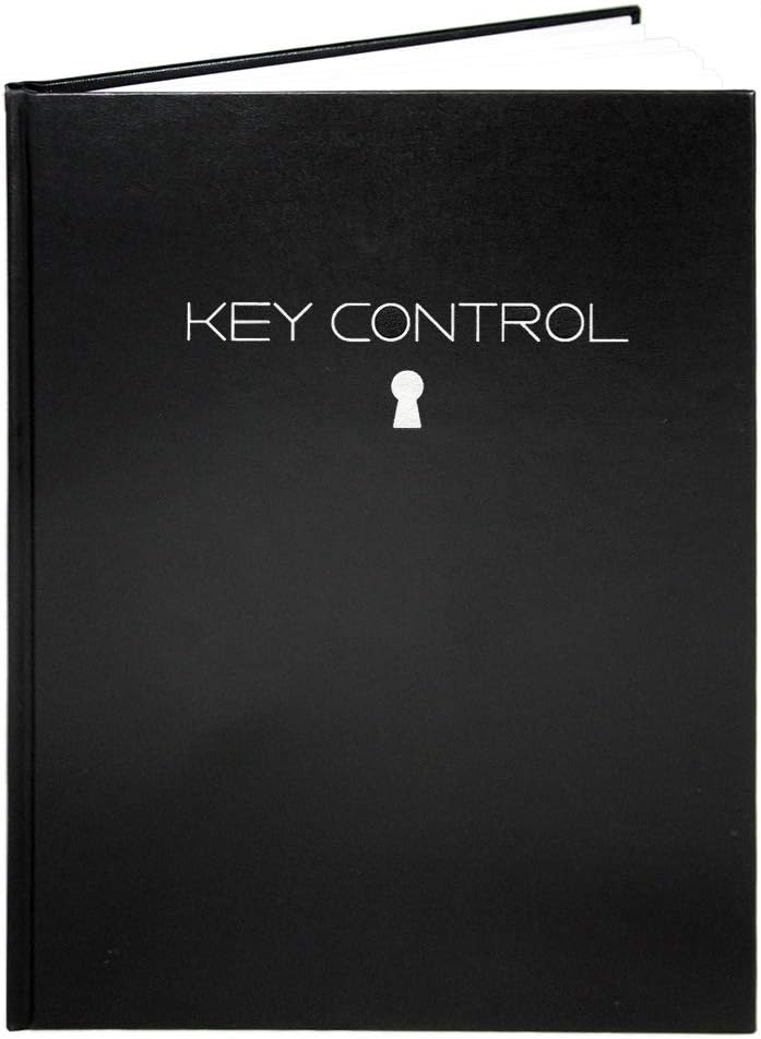 BookFactory Key Control Logbook/Journal/Keys Log Book - Black, 120 Pages, 8.5'' x 11'', Hardbound (Made in USA)