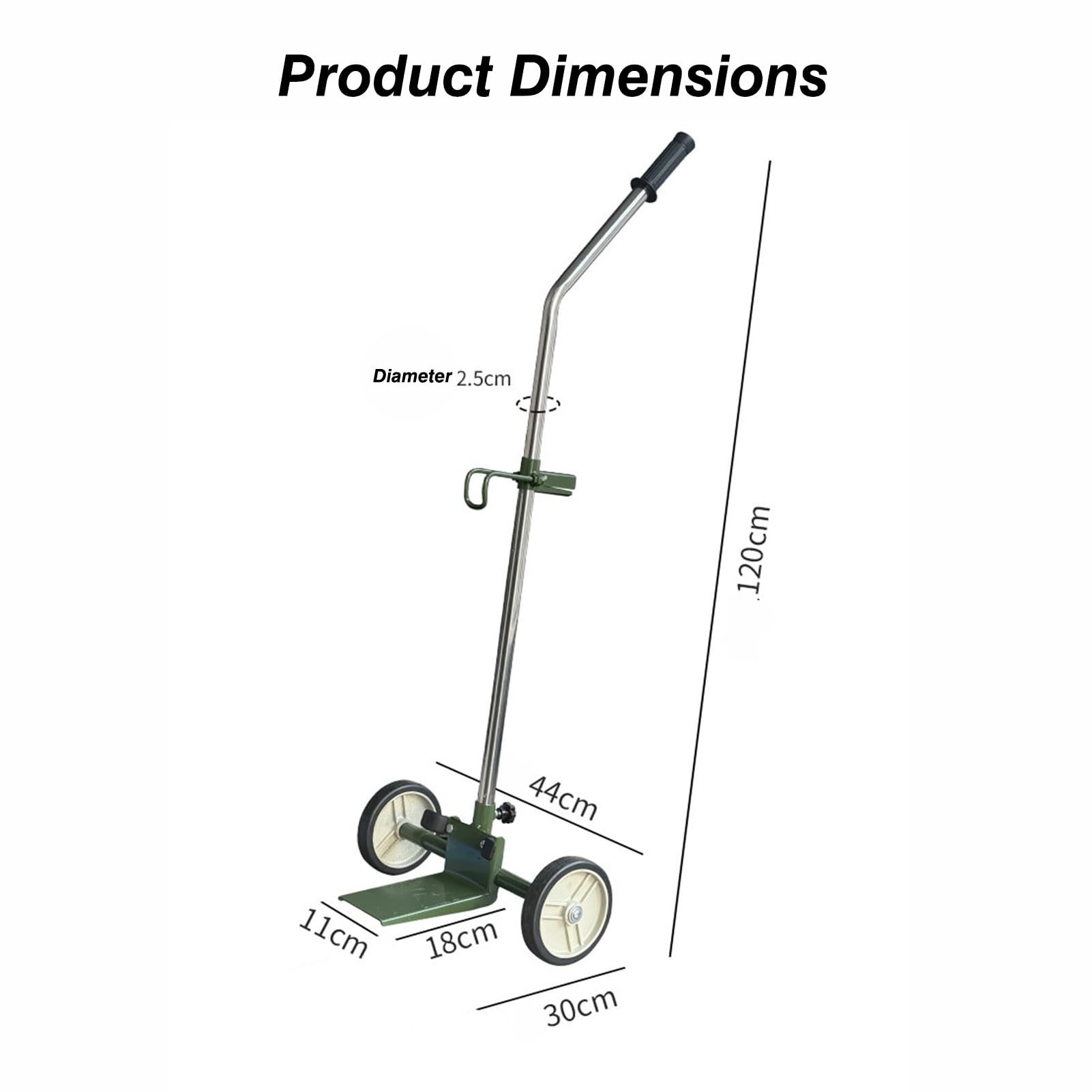 Chariot À Plantes avec Roues, Chariot Mobile for Pot De Fleurs en Alliage D'aluminium, Diable Portable avec Poignée Télescopique Et Deux Roues