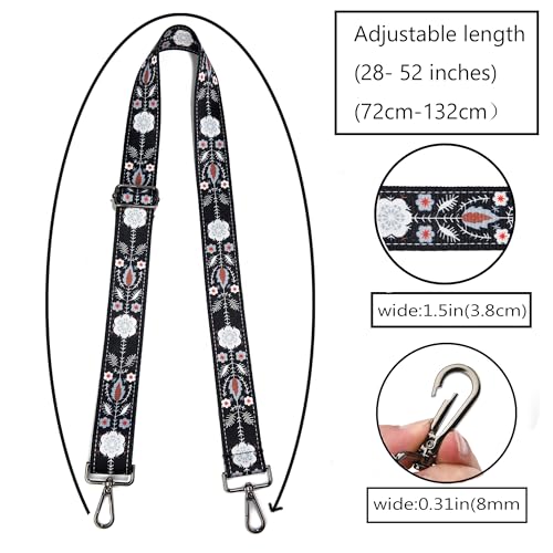 Image of Purse Strap Gold Hardware Replacement Crossbody Bag Strap, Wide Adjustable Shoulder Strap
