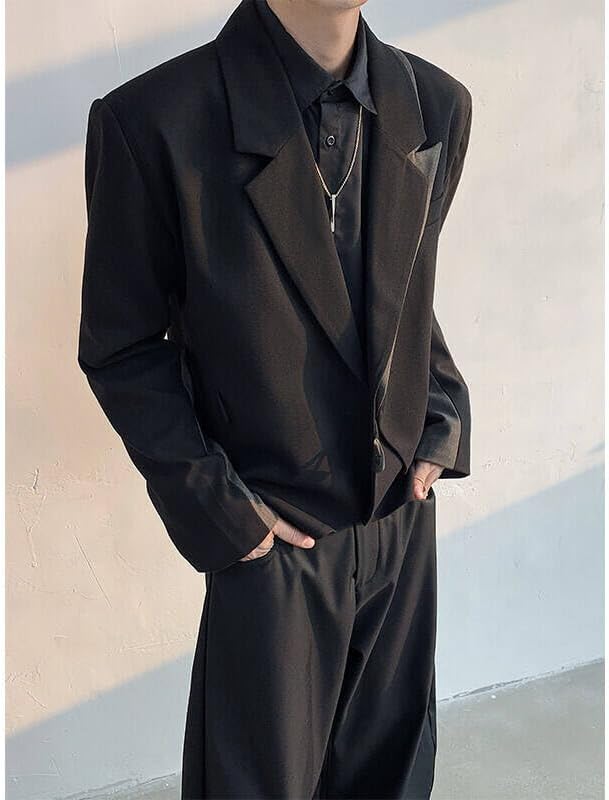 [SADALLXP] テーラード ジャケット 地雷系 切り替え メンズ ゆったり 長袖ジャケット ルゾン 原宿系 アウトドア ブレザ