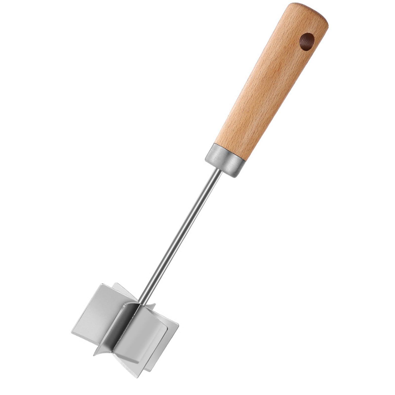 NVOQILIN Duty Stainless Steel Meat Processor Ideal for Ground Meat Potato Masher and Fruit Press in Modern Kitchens Cooking Grinder