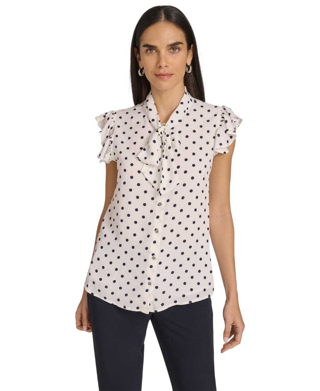 Tommy Hilfiger Damen Sleeveless Starbusrt Ruffle Blouse Ärmellose Starbusrt Rüschenbluse (1er Pack)