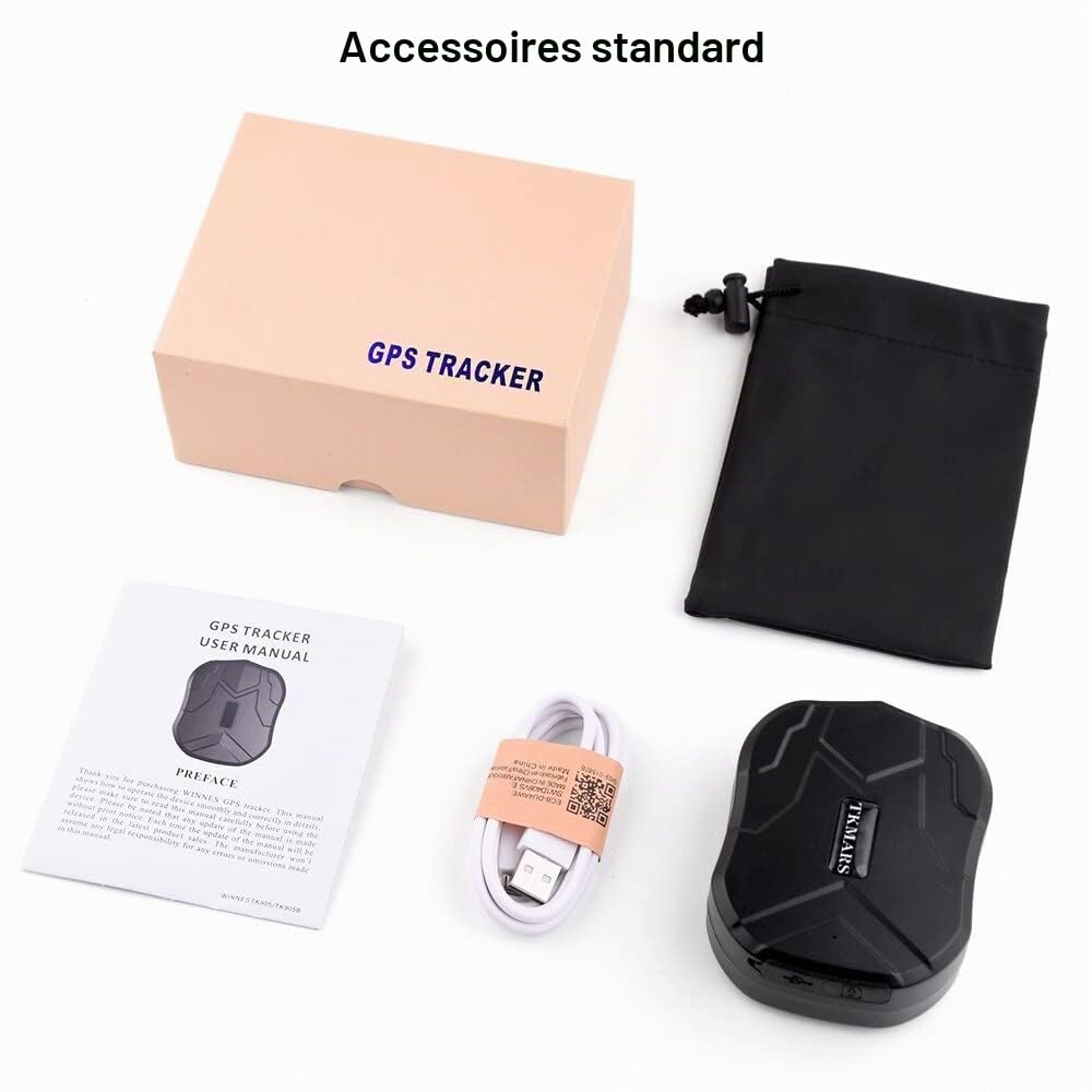 Traceur GPS Antivol pour Voiture 4G TK905C,Longue Autonomie 150 Jours, Suivi en Temps Réel, GPS Tracker APP sans Abonnement,Multiples Alarme,Parcours Historique, Localisateur Aimant Puissant
