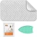 Ironing Mat, Portable Travel Ironing Blanket, Thickened Heat Resistant Ironing Pad Cover for Washer, Dryer, Table Top, Countertop, Small Ironing Board, Gift Silicone Iron Rest Pad (19×33 inches)