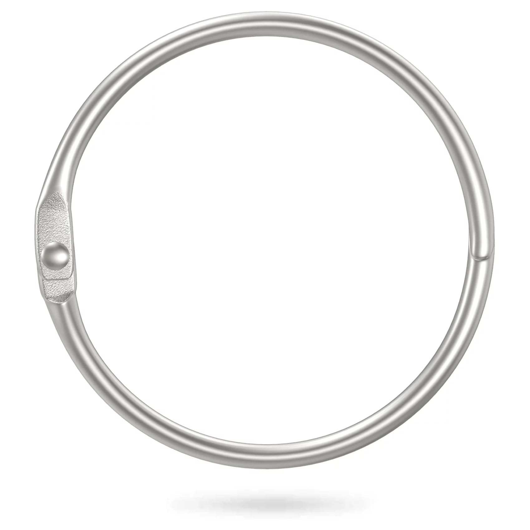 KTOJOY 2 Inch (38 Pack) Loose Leaf Binder Rings, Keychain Key Metal Book Nickel Plated Steel Binder Rings,Silver, for School, Home, or Office