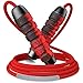 Corde à Sauter Sport, Cocoda Jump Rope Réglable Sans Enchevêtrement avec Roulements à Billes Rapides, Poignée Anti-Glissant en Mousse à Mémoire, Corde à Sauter Durable pour Fitness Boxe Gym