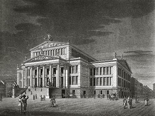 Affiches d'art Allemagne pour bureau élégant tableau de Berlin Schinkel 60x90cm
