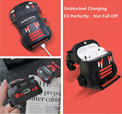 Huayou Cute Case For Airpods Pro,Cool 3D Cartoon Funny Fashion Sports Car Design Airpod Pro Cover Case Skin With Keychain,Shockproof Protective Silicone Air Pod Pro Shell For Women Men Girl Boy (Car) #TOP2