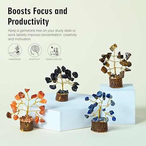 Image of Crocon Set of 12 Crystals Mini Stone Tree of Life Birthday Gifts for Women, Home & Office Decor, Money Tree Healing Crystals Gift Set Mom & Father Gift Ideas Housewarming Gifts New Home Sister & Dad