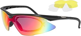 GOGGLE Occhiali da Ciclismo con Cambio Visiera – Occhiali da Ciclismo con Effetto della Clip