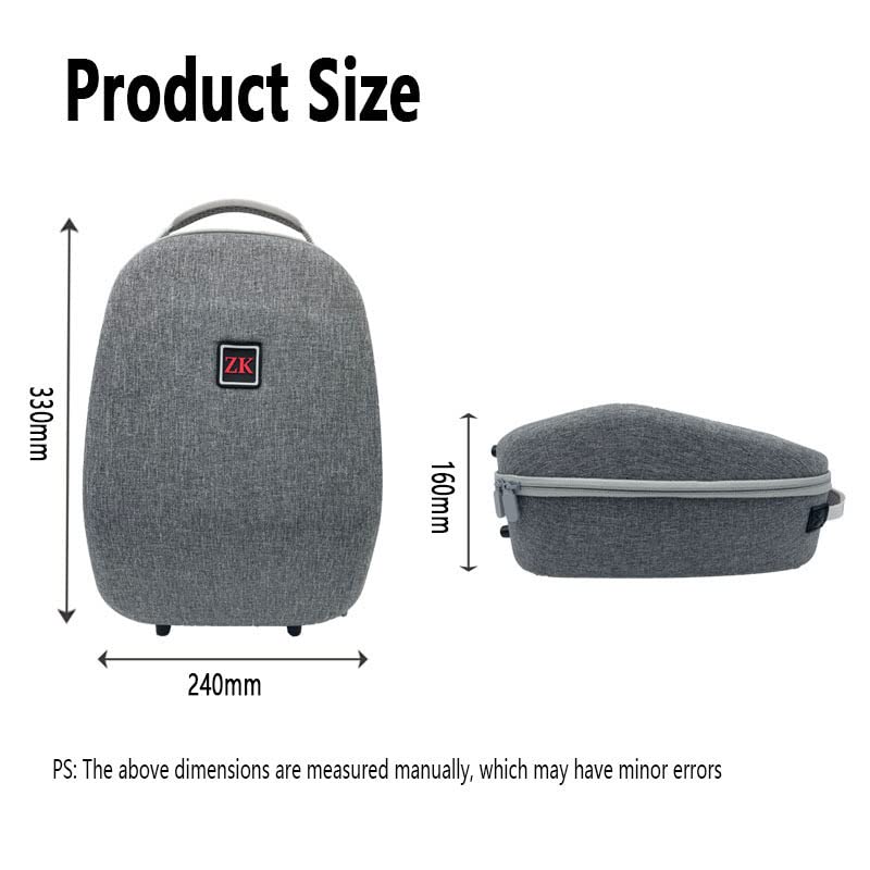 EVA Custodia rigida da viaggio proteggere Box per PS VR2, All-in-One VR Headset & Controllers Borsa di stoccaggio borsa, apertura accurata, fisso cinturino elastico (Grigio)