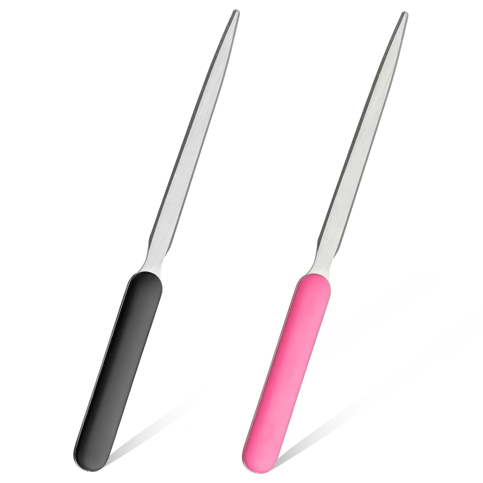 Coupe-Papier Ouvre-Lettres en Acier Inoxydable 2 PCS Multifonction pour Bureau