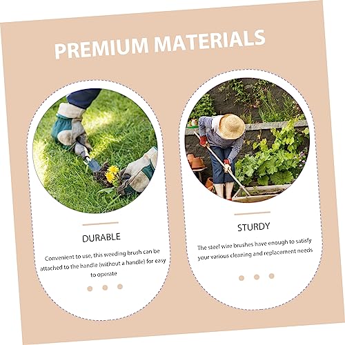 Milisten 2 peças de escova raspadora de azulejos para pavimentação de concreto, ferramenta de remoçã