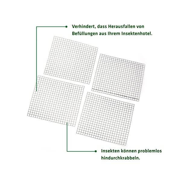 GARDIGO® Drahtgitter- 4 Stück I Insektenhotel Füllmaterial I Nisthilfe für Insektenhaus, Bienenhotel – Bild 3