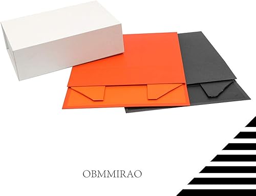 Miniatura 4 de 1 caja de regalo grande dura blanca de 13 x 9 x 4 pulgadas con tapa, cajas de regalo magnéticas plegables, caja de propuesta de dama de honor, cajas