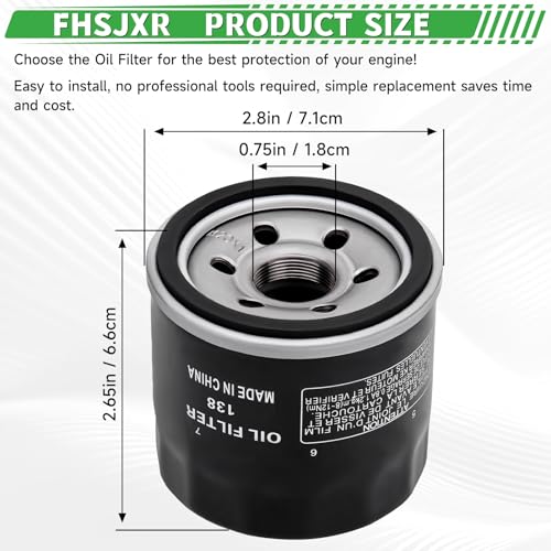 Image of Oil Filter Compatible with Arctic Cat 400 350 500 450 550 650 700 1000 H1 TRV TBX Alterra Prowler Wildcat Aprilia RSV4 Tuono V4 660 Kymco MXU UXV 450I Replace 0436-146(2 PCS)
