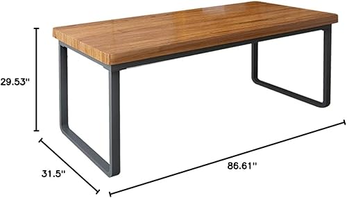 Miniatura 10 de Mesa de juego de escritorio de madera maciza moderna con soporte de metal en forma de U y panel de pino de 20in fácil de montar tamaño  472 x 236 x