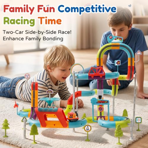 140Pcs Electric Train Set 3D Anti-Gravity Race Track Toys for Boys Kids 3+ - image 6
