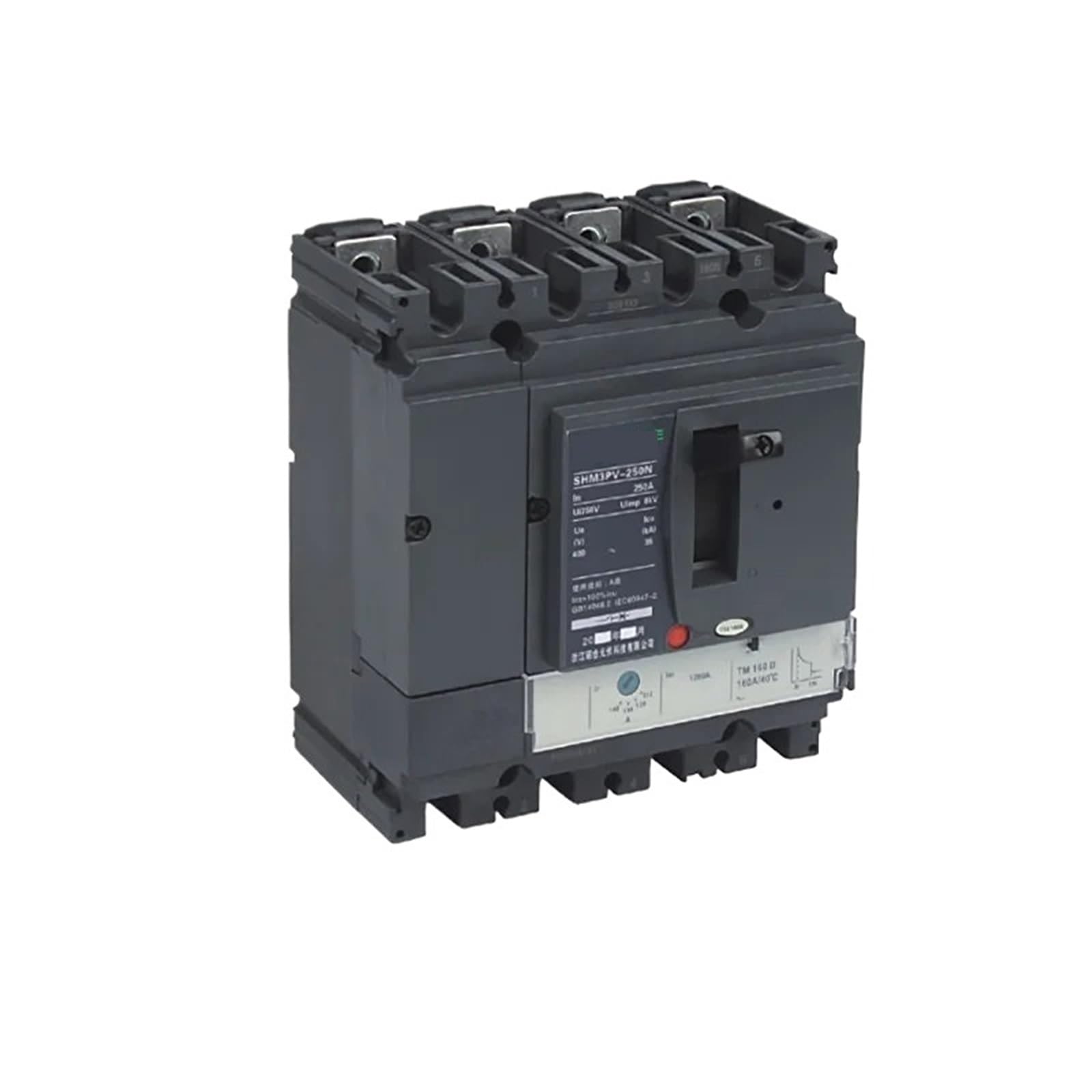 Disjoncteur boîtier moulé 4P MCCB interrupteur pneumatique distribution 40A 160N