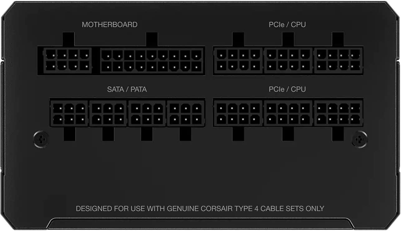 Corsair RM1000e Fully Modular Low-Noise ATX Power Supply - Dual EPS12V Connectors - 105°C-Rated Capacitors - 80 Plus Gold Efficiency - Modern Standby Support - Black - Image 4