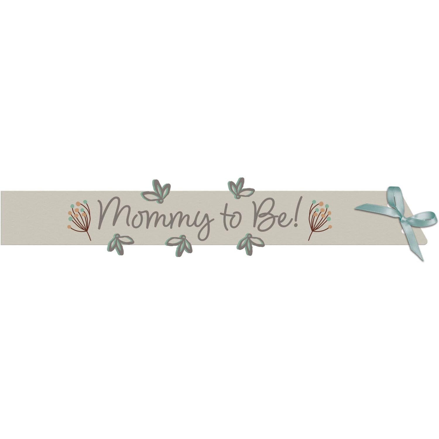 Ghirlanda A Lettere “Little One” Per Baby Shower – 2 Metri, In Carta FSC, Con Fiori E Cicogna, Colore Grigio