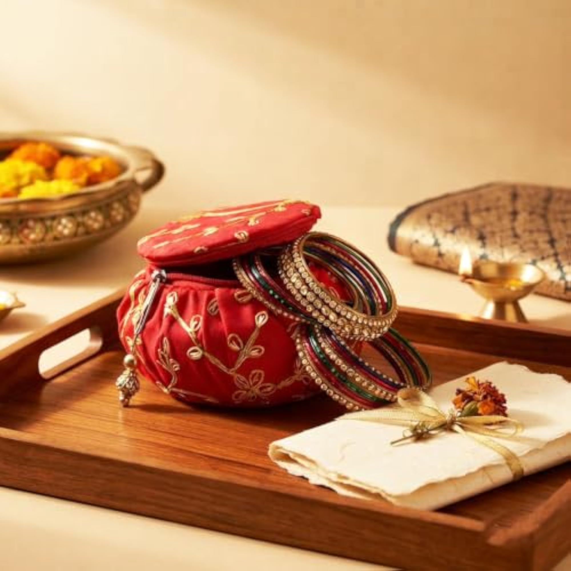 Bangle Storage Box Pack of 2, Multi Designed