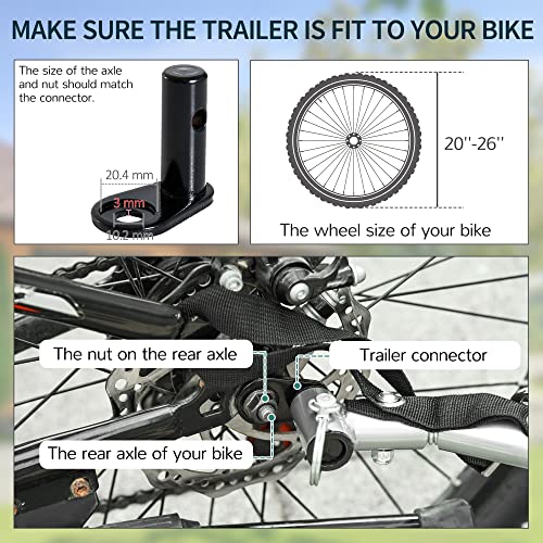Aosom Bicycle Cargo Trailer, Two-Wheel Bike Luggage Wagon Bicycle Trailer With Removable Cover, Red #TOP6