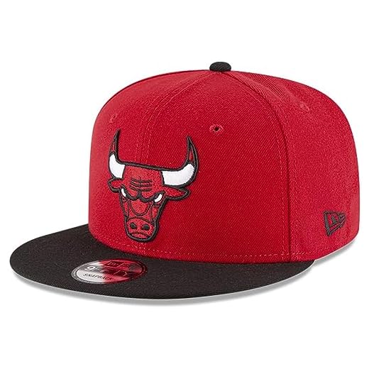 New Era Boné NBA 2-Tone 9FIFTY ajustável snapback tamanho único, Chicago Bulls Vermelho, Tamanho �nica