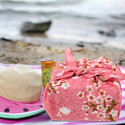 VALICLUD Furoshiki Bento Wickeltuch Japanisches Taschentuch 50X50 Cm Mehrzweck Lunchbox Verpackungstuch Stoff Im Traditionellen Stil
