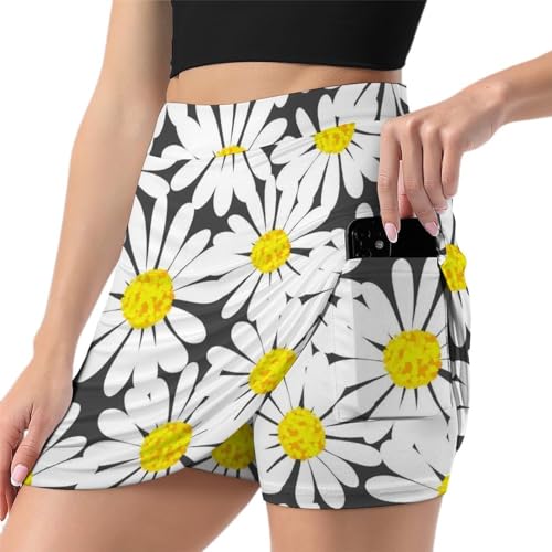 Jupe de tennis avec short intégré Marguerite pour femme avec poche