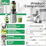 Bear Masticating Juicer Machine | Slow Cold Press Juicer with 4.1in Large Feeding Chute for Whole Fruits, Vegetables | Reversible Auger Easy to Clean - Image 4