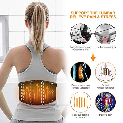 Cueheat Heating Pad For Back Pain Relief - Heating Pad Back Brace With Heat And Massage,Heat Belt For Back Pain Relief Belly Lumbar Spine Stomach Arthritis(49Inches) #TOP2