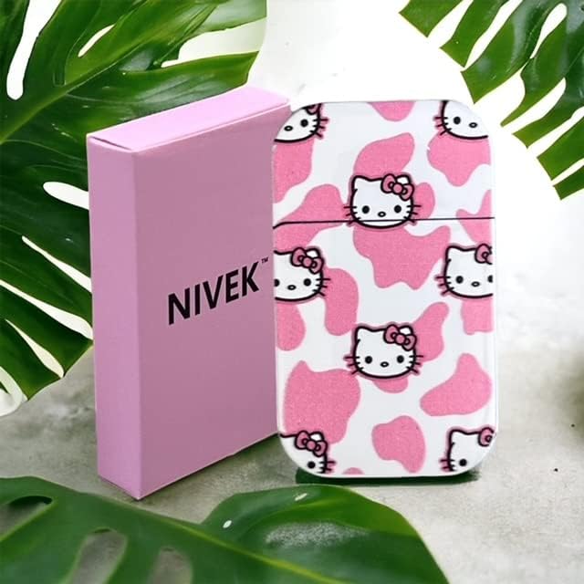 Miniatura 2 de NIVEK Kuromi - Encendedor de antorcha KT Kitty KT, bolsillo con llama rosa, recargable, kawaii, resistente al viento, llama fría (gato, conejo,