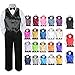 4pc Baby Toddler Kid Boy Party Suit Black Pants Shirt Vest Bow tie Set Sm-4T (4T, Lilac)