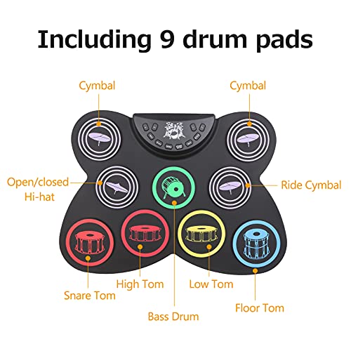 E-Drum Draagbare roll-drumkit, siliconen rol, E-drum-set, draagbaar drumstel voor beginners om te oefenen - Image 6