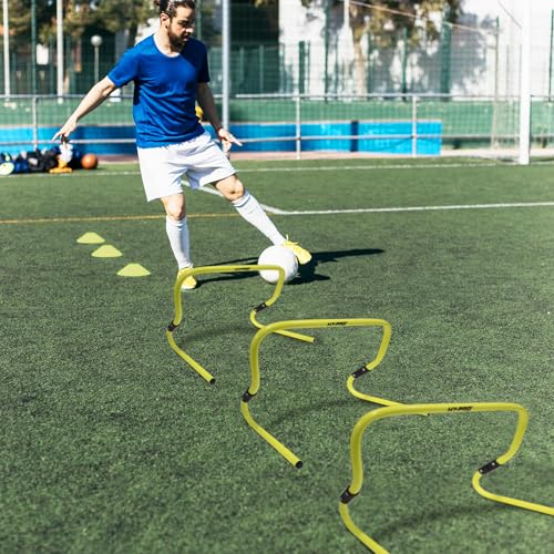 Hy-Pro Uni Jugend 6 Pack Hurdles Hürden, Fluoreszierendes gelb, Adjustable 6-12 Inches
