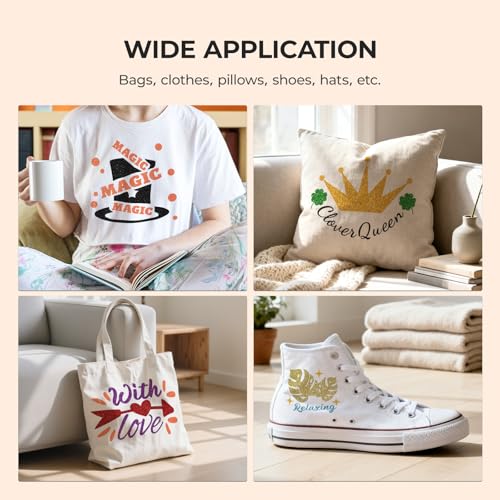 Image of HTVRONT Purple Glitter HTV Heat Transfer Vinyl - 12 inch x 10ft Purple Glitter Iron on Vinyl for Shirts, Glitter HTV Vinyl Rolls for Heat Transfer Design